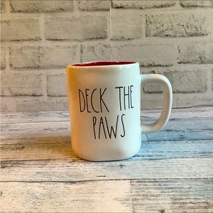 Rae Dunn Ceramic Deck The Paws Christmas Mug